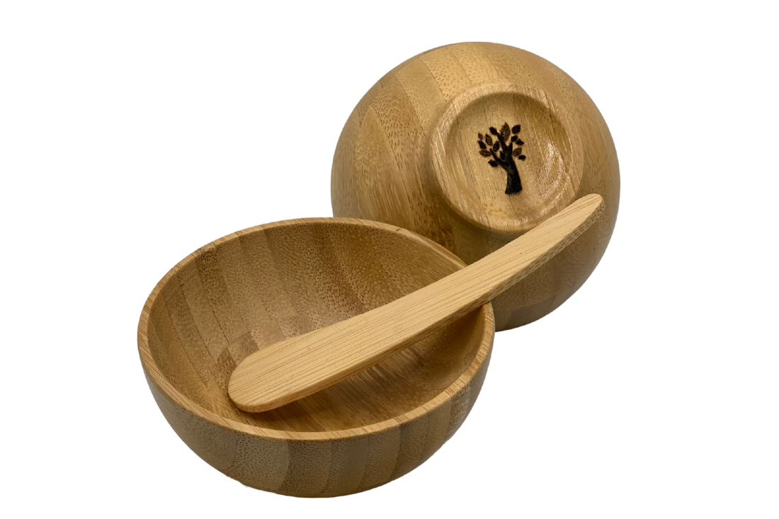 Spatula &amp;  Bowl In Bamboo Naturalesia